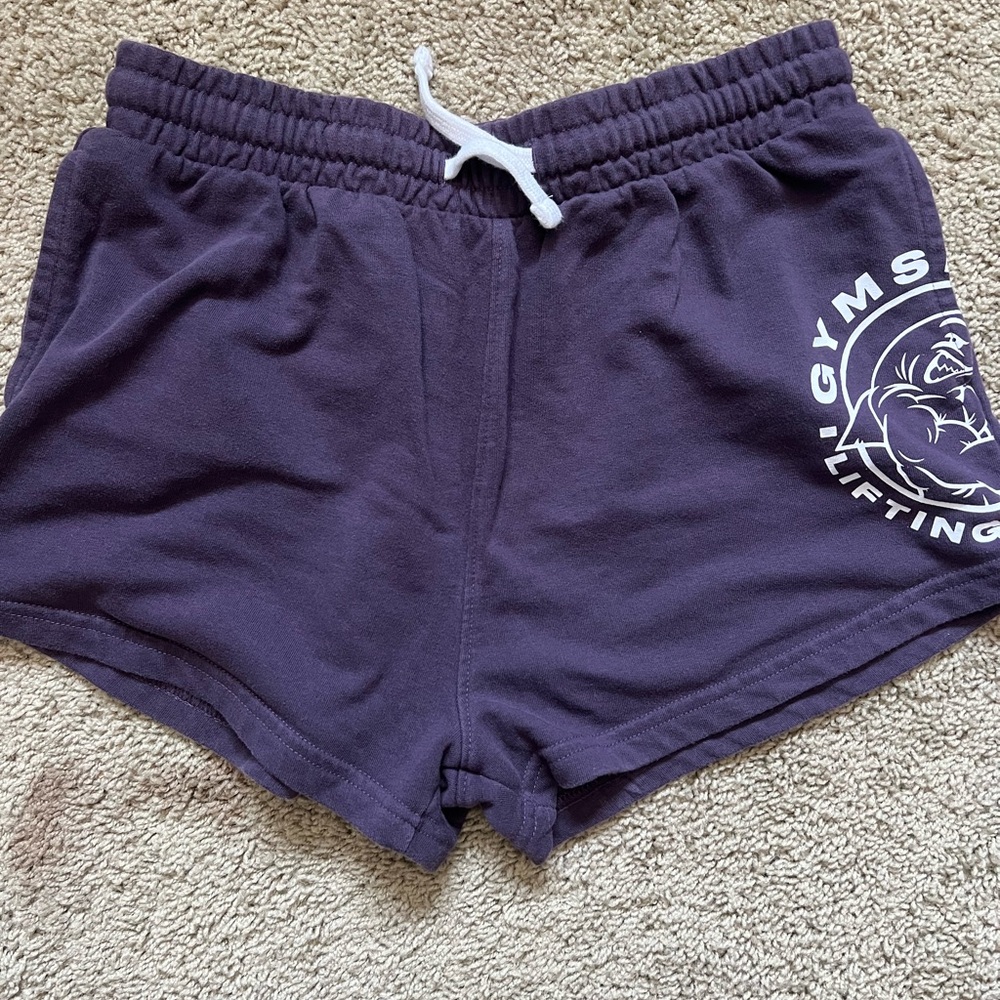 gymshark “rich purple” legacy shorts